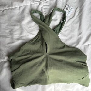 Lululemon Green Longline Sports Bra